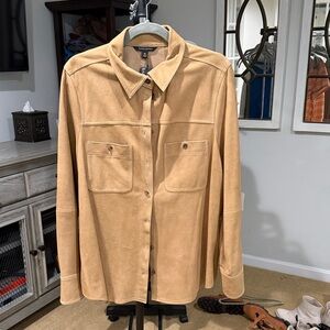 Banana Republic Suede Tan Utility Jacket/Shirt